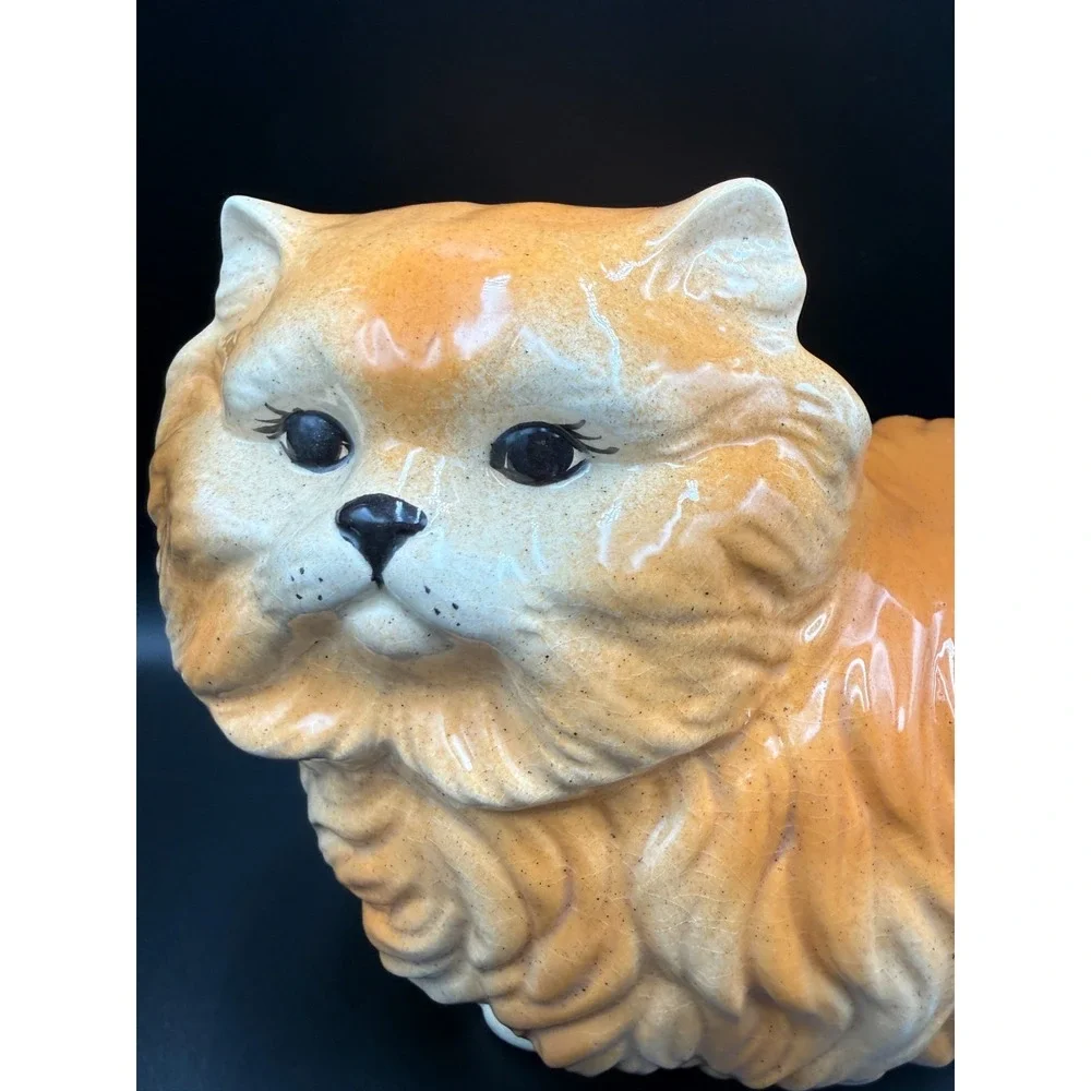 Vintage MCM Large Ceramic Fluffy Persian Cat